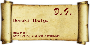 Domoki Ibolya névjegykártya