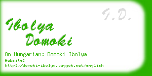 ibolya domoki business card